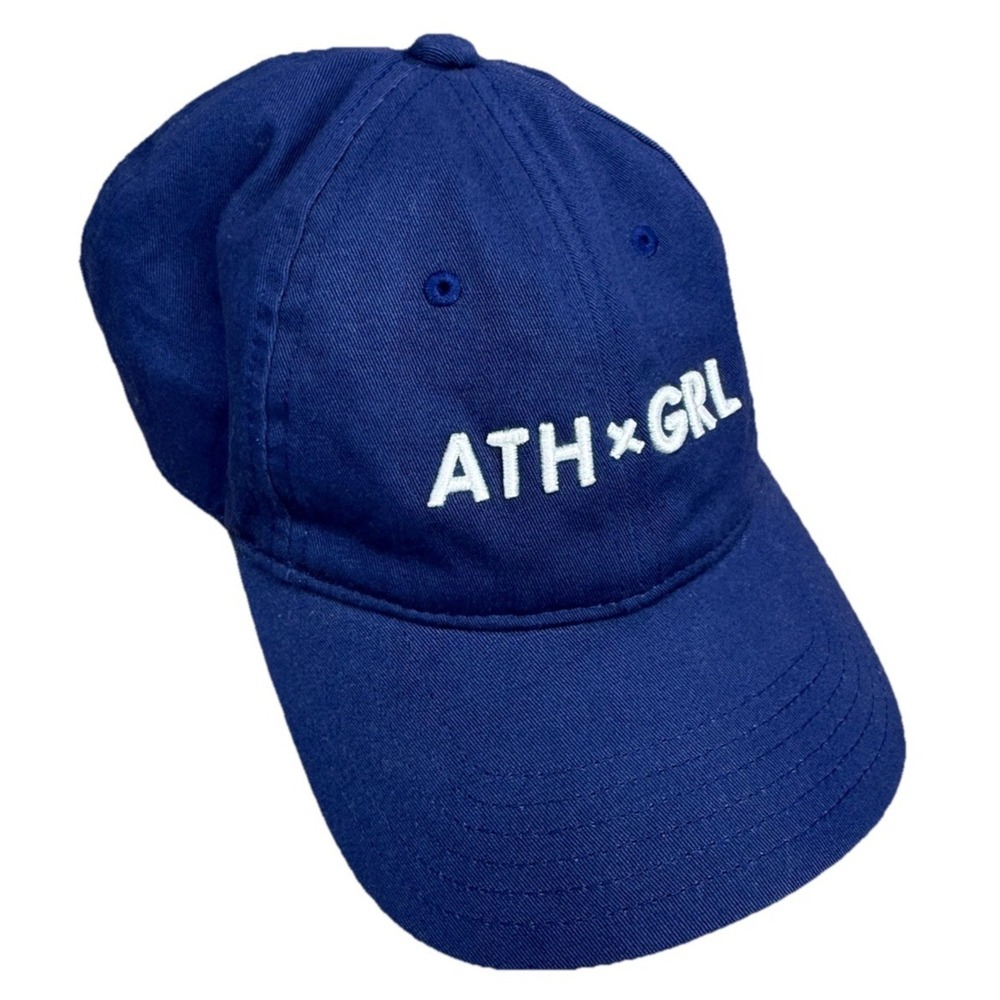 Athleta Girl Hat Navy Blue Baseball Adjustable Strapback Cap One Gym Athleisure